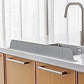 30 inch(75cm) Premium Kitchen Sink Silicone Water Splash Guard SIZE UPGRADE 30" and new package - NO Suction Cups, Ultra Wide 30" - Made in Korea (Ultra Wide Eco Gray)