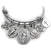 St. Joan of Arc Bangle Bracelet, Patron Saint Confirmation Gift