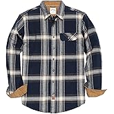 Dubinik® 6 oz Flannel Shirt for Men Long Sleeve Casual Button Down Brushed 100% Cotton Shirt