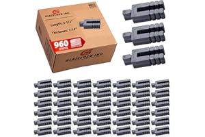 Glazelock Plastic Peel Away Stackable Shims for Leveling 960 Pieces (3-1/2” Length – 1/16” Thickness) U Shape 5/8” Bolt Hole Tile Spacers to Level Windows, Doors, Floors, Toilet Shims – Made in USA