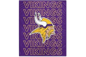 Pegasus Sports Officially Licensed NFL Echo Team Wordmark Plush Throw Blanket, 60" x 70"