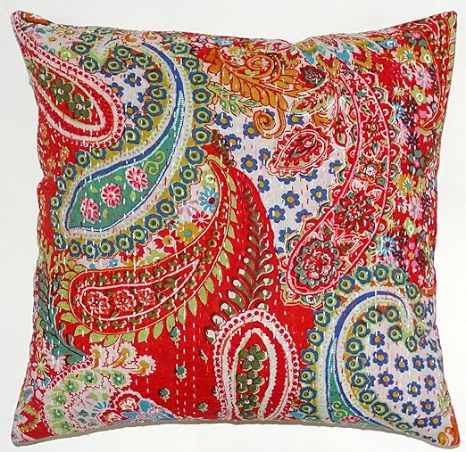 Amazon Com Beautiful Decorative Indian Paisley Throw Pillow Case