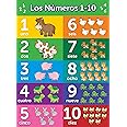 Palace Curriculum Numbers 1-10 Spanish Poster- LAMINATED - Español Números Uno a Diez - Preschool Learning Chart for Kids (18 x 24, LAMINATED)