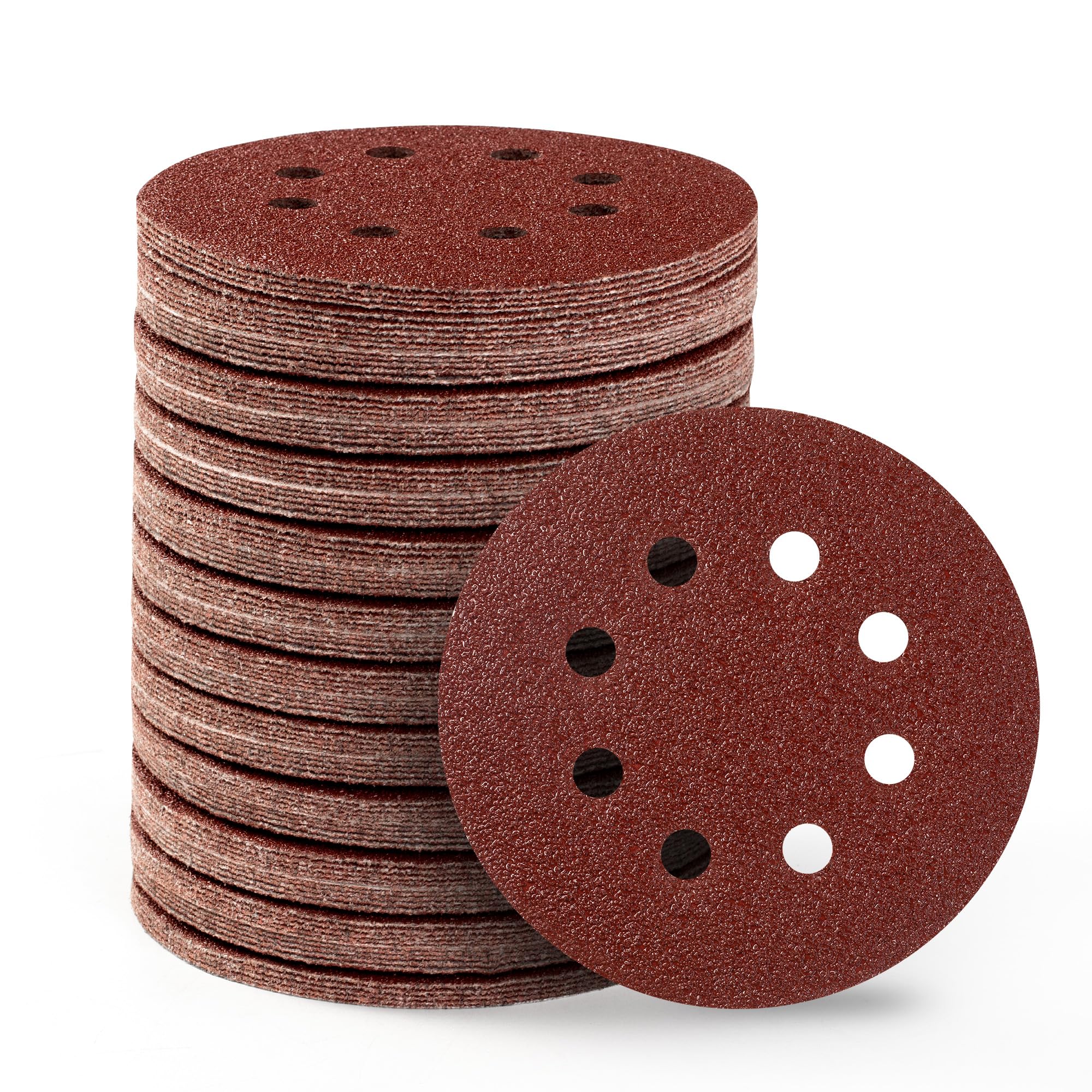 S SATC Sanding Discs 40 Grit 110Pcs Orbital Sander Discs 125mm Hook and Loop Round Orbital Sander Pads for Sanding — image 1