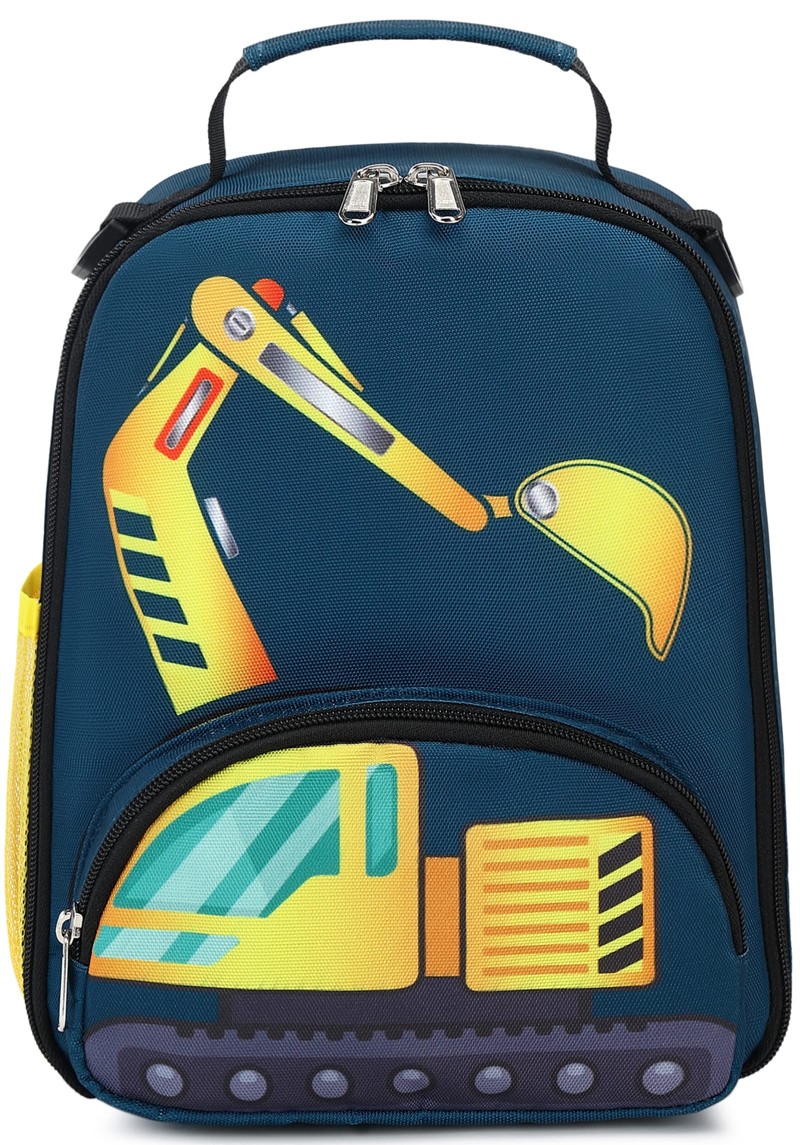 BTOOP Lunch Box Kids for Boys Insulated Lunch Bag Cute Reusable Thermal Meal Cooler Tote Bags with Removable Shoulder Strap for School Travel