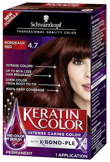 Buy Schwarzkopf Keratin Hair Color Bordeaux Red 4 7 2 03 Ounce