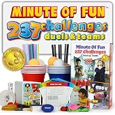 Funwares Original 237 Minute of Fun Games - Minute to Win It Family Party &amp; Travel for Kids &amp; Adults, 2-12 Players! Ready to Play Right Out of The Box!
