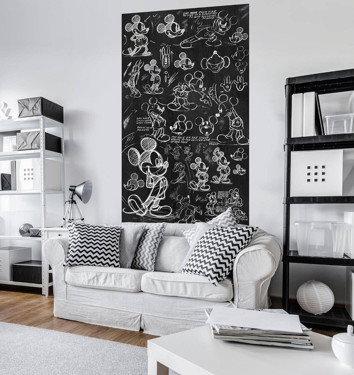 Komar VD-052 Mural/Wallpaper/Poster, Black/White, 120 x 200 cm