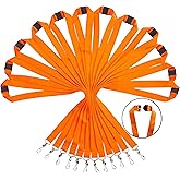 YOYOGO 12 Pack Breakaway Lanyards Durable Neck Straps for Schools, Office, Cruise, Orange