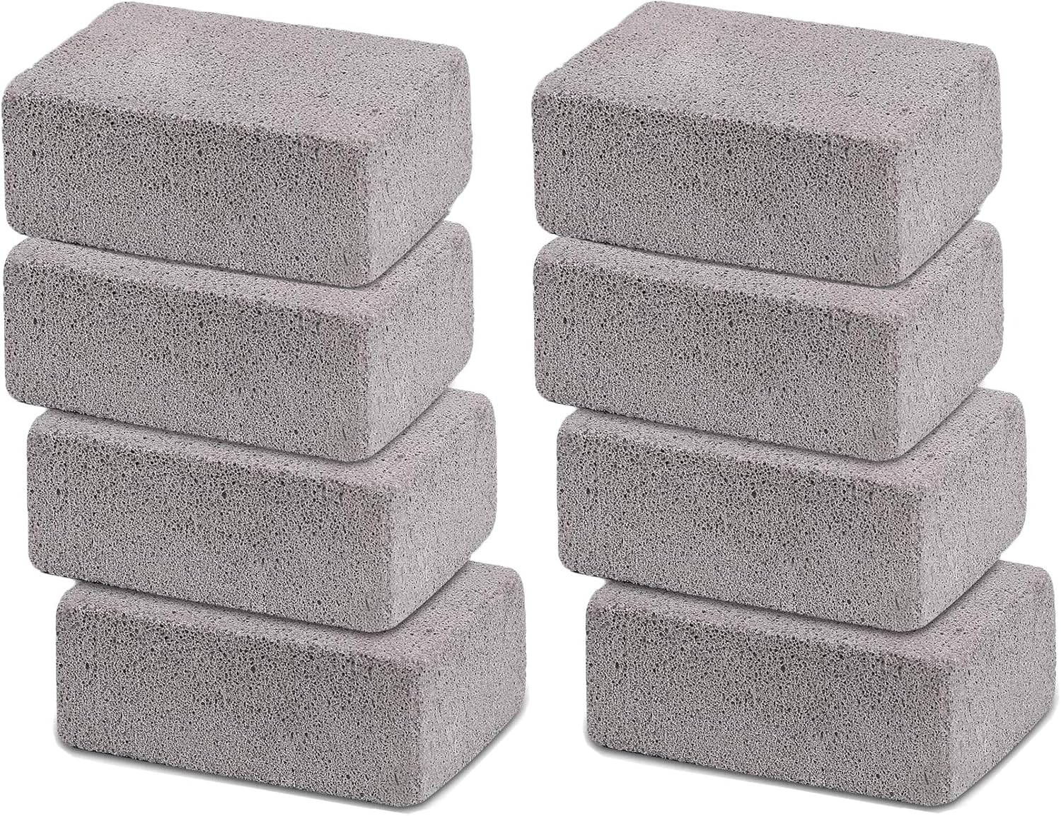 shanqian 8 Pack Grill Griddle Cleaning Brick Block, Grill Stone Grill Cleaner, Pumice Stone Grill Scraper, Magic Stone Pumice Grilling Cleaner Accessories for BBQ Grills, Racks, Flat Top Cookers