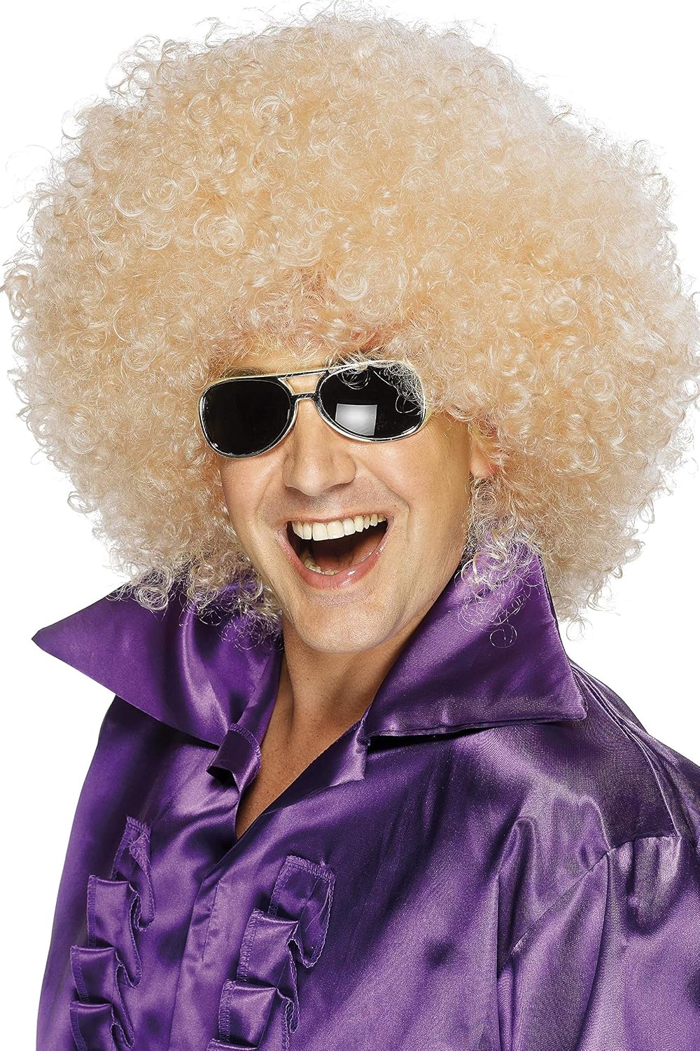 Smiffys Unisex Adult Mega-Huge Afro Wig (One Size) (Blonde)