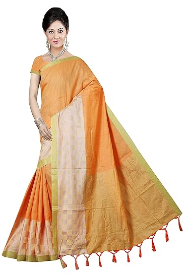 Winza Designer Womens Linen Saree with Blouse (LNC-3001)