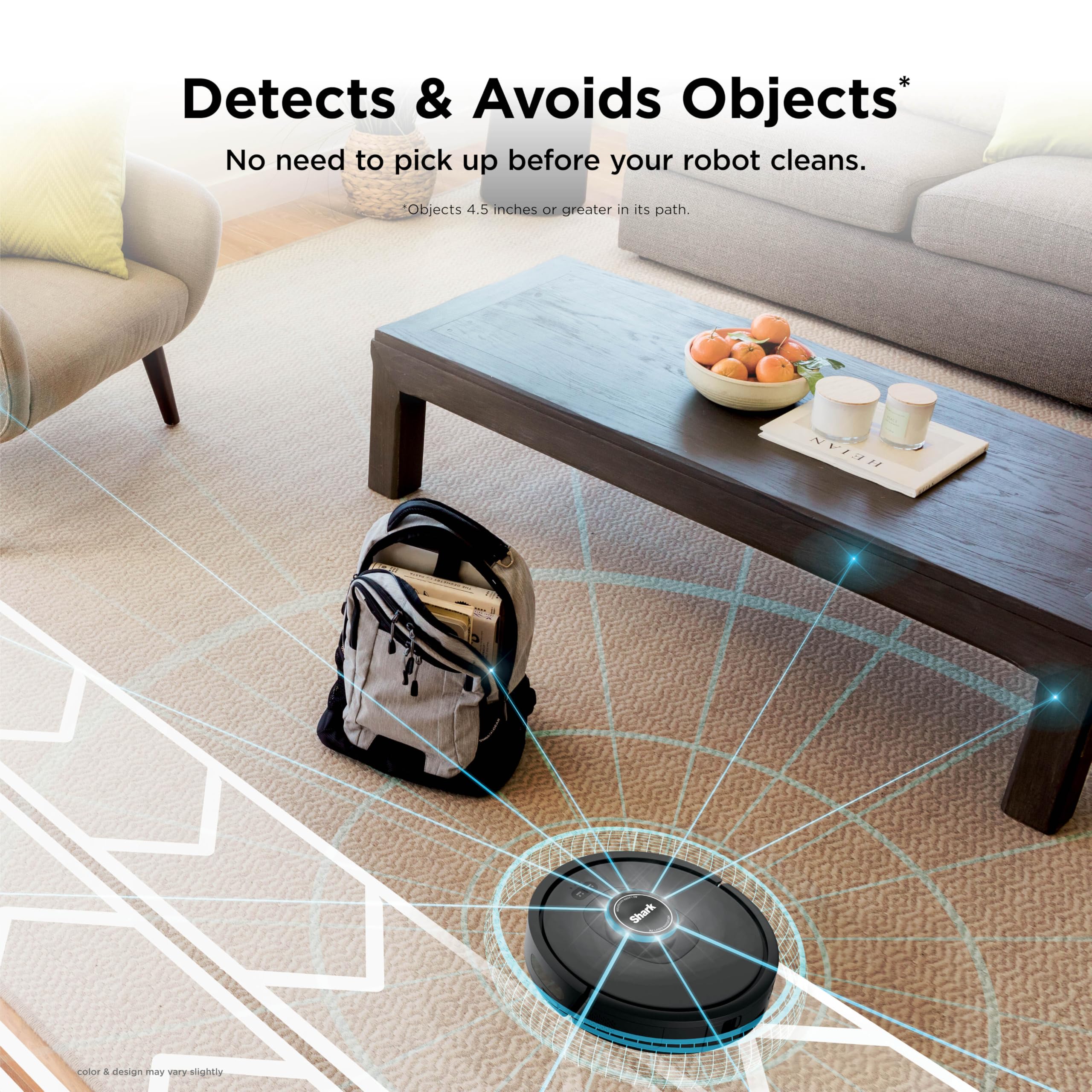 Shark AV2501S AI Ultra Robot Vacuum, with Matrix Clean, Home Mapping, 30-Day Capacity HEPA Bagless Self Empty Base, Perfect for Pet Hair, Wifi, Dark Grey - View 6