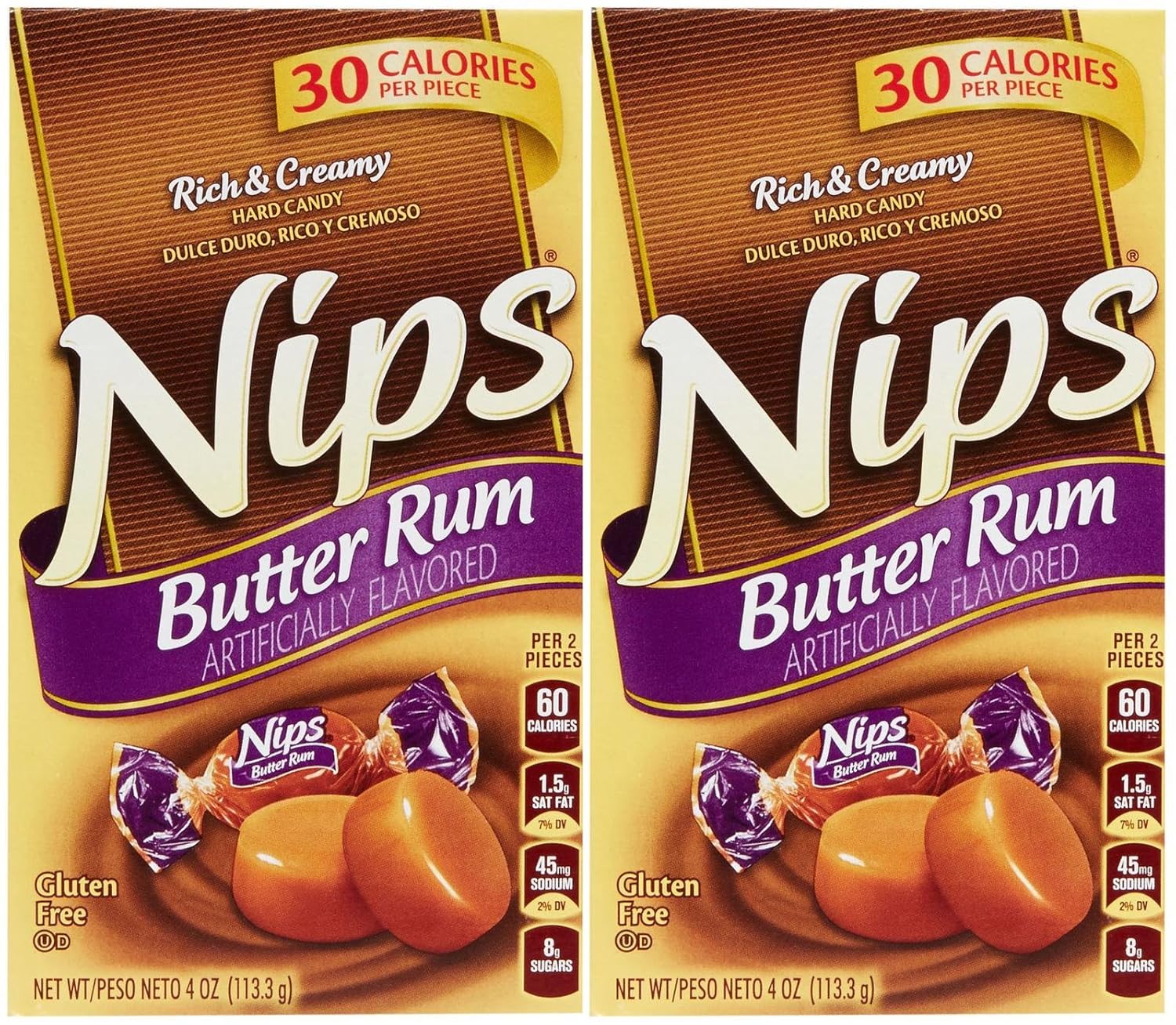 Nips Candy BoxButter Rum4 Oz Grocery & Gourmet Food