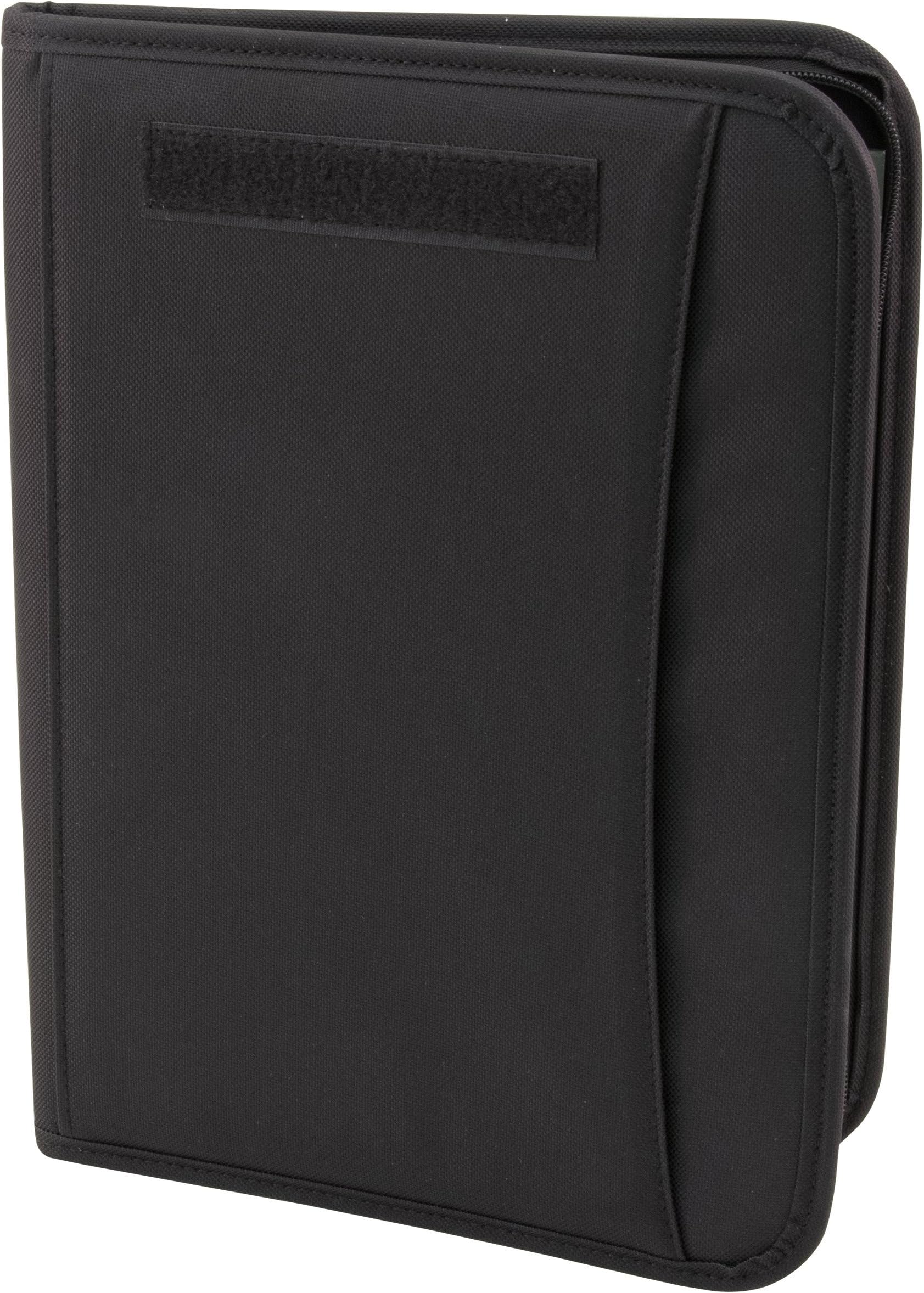 Black Military Zippered Padfolio c