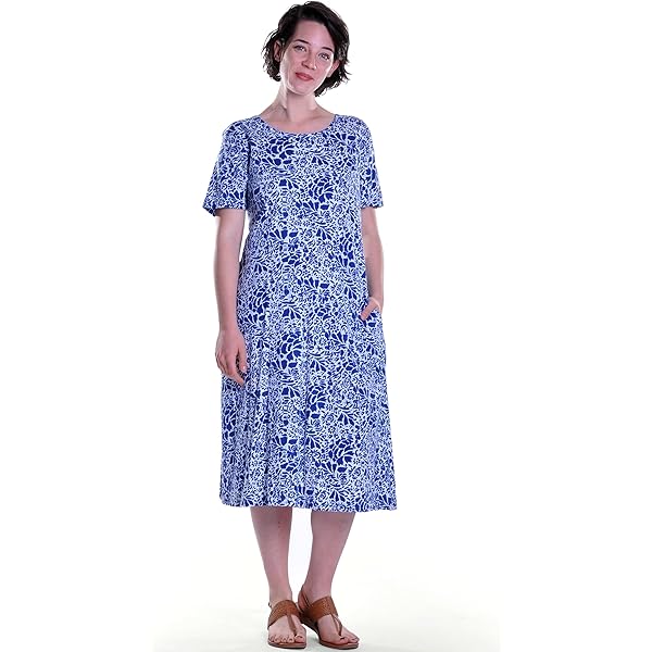 white christmas dresses LYSSA SHORT SLEEVE COTTON MIDI DRESS, MULTI VIA AMORE SPRITZER