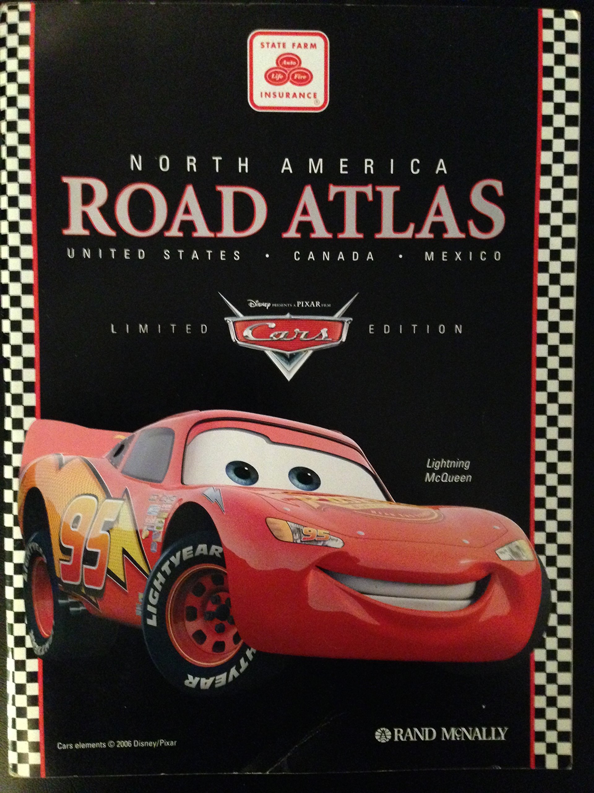 06 Lightning Mcqueen State Farm Rand Mcnally Disney Pixar Cars Lim Ed Road Atlas Rand Mcnally Amazon Com Books