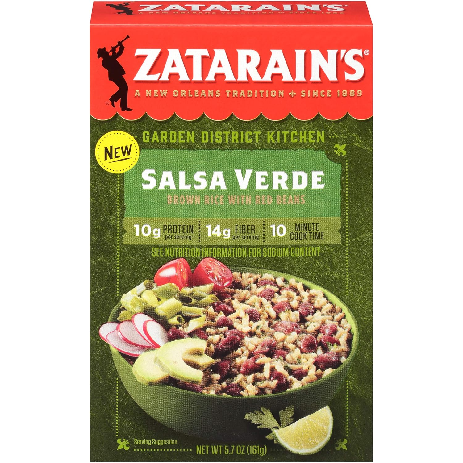 Zatarain's Salsa Verde With Red Beans, 5.7 oz (Pack of 8)