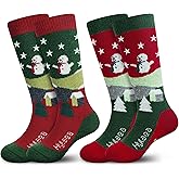 Hylaea Merino Wool Ski Socks Kids, Knee-high Warm Thermal Snowboard Skating Socks for Boys Girls Toddler