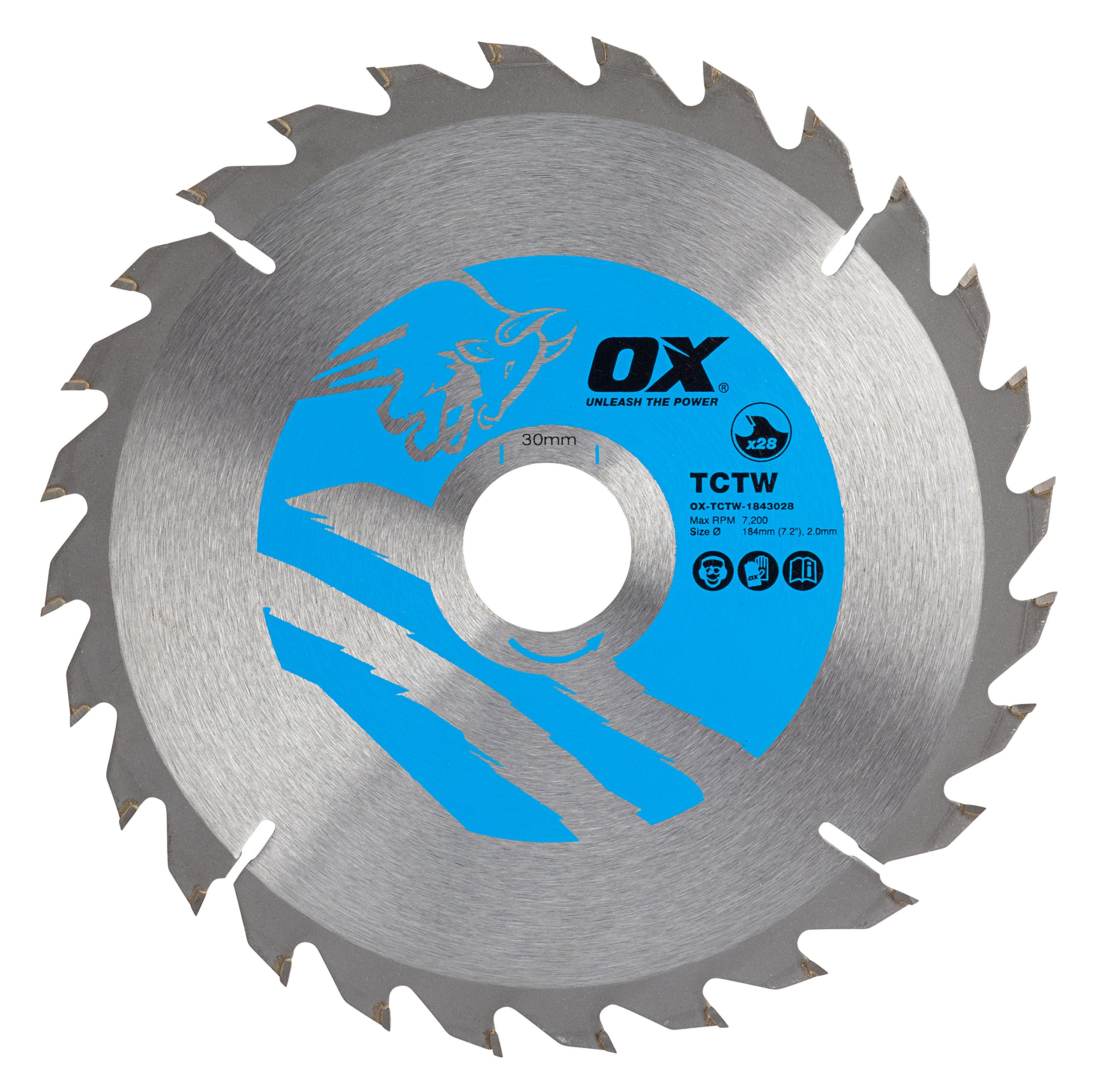 OX Wood Cutting Circular Saw Blade 184/30mm, 28 Teeth ATB