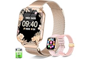 Smart Watch for Women, 30+Day Battery Life 1.85" Bluetooth Calling for iPhone & Android with Fitness Step Tracker/Heart Rate/