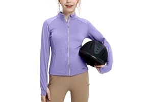 FitsT4 Sports Girls Fleece Equestrian Shirt Horse Riding Jacket Fall Winter Warm Horseback Riding Shirts Athletic Outwear