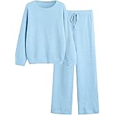 GKBK Lounge Sets for Women 2 Piece Fuzzy Fleece Pajamas Long Sleeve Oversized Lounge Set 2025 Fall Winter Trendy