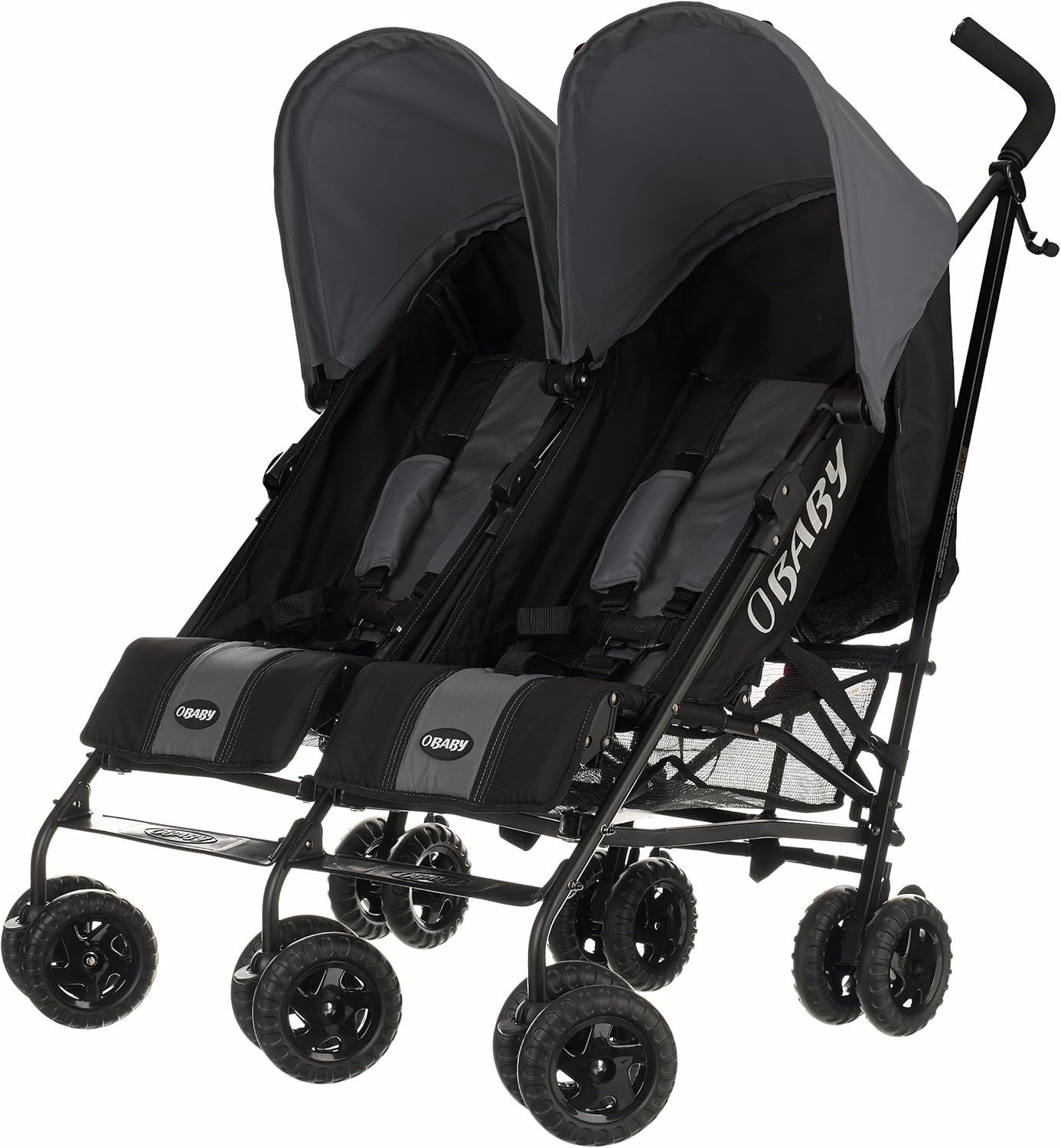obaby twin stroller with footmuffs