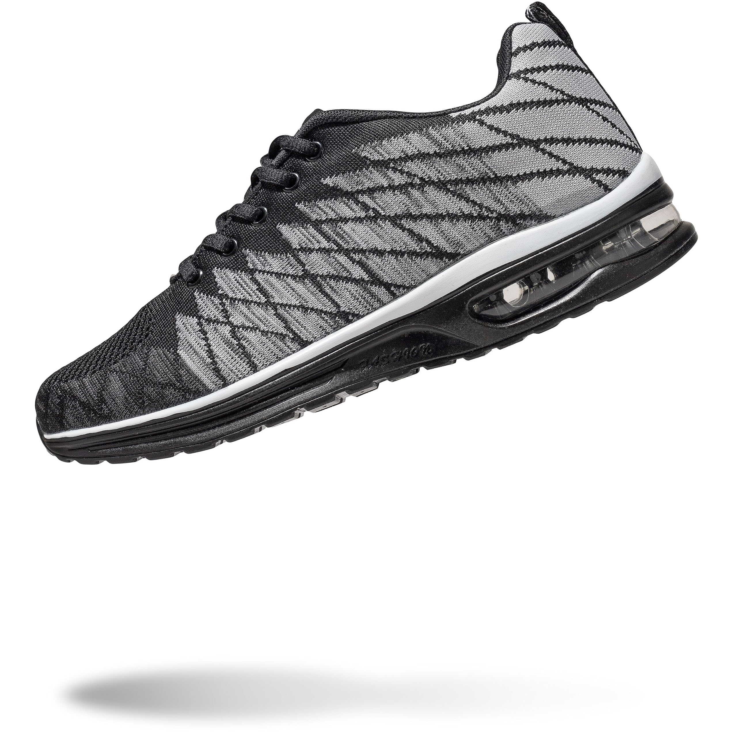 [50dB] エアライト ランニングシューズ メンズ スニーカー 軽量 運動靴 くつ シューズ ジム トレーニング ウォーキング (グレー 26.5cm)商品画像