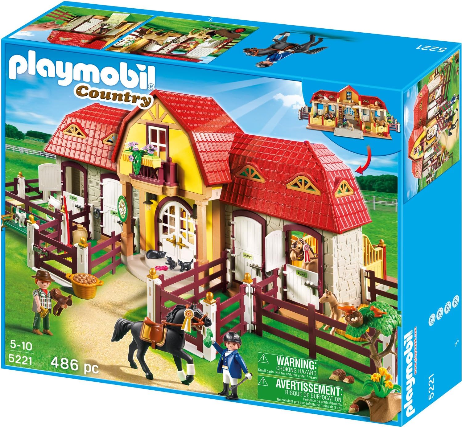 PLAYMOBIL Country 5221 Großer Reiterhof mit Paddocks, Ab 5 Jahren