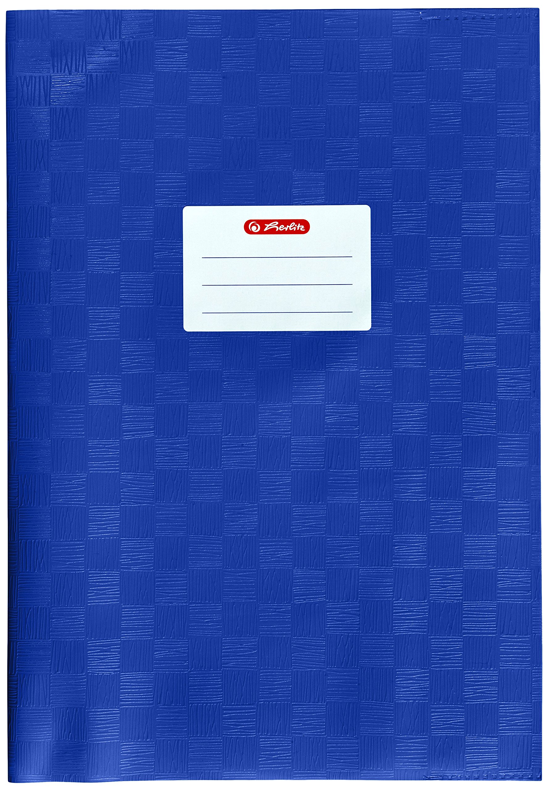 Herlitz 5204011, Book Cover A4, Raffia Fabric, Pack of 25 Yellow a4 Dark Blue