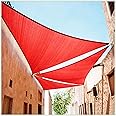 ColourTree CTSLT Custom Size Order to Make 23' x 24' x 33.2' Red Right Triangle Sun Shade Sail Canopy Mesh Fabric UV Block UPF50 - Commercial Heavy Duty - 190 GSM - 3 Years Warranty