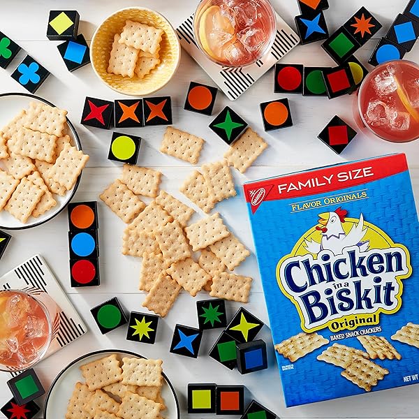 CHICKEN IN A BISKIT ORIGINAL BAKED SNACK CRACKERS, LUNCH SNACKS, FAMILY SIZE, 12 OZ