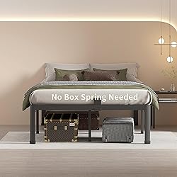 MAF 14 Inch Full Size Metal Platform Bed Frame with