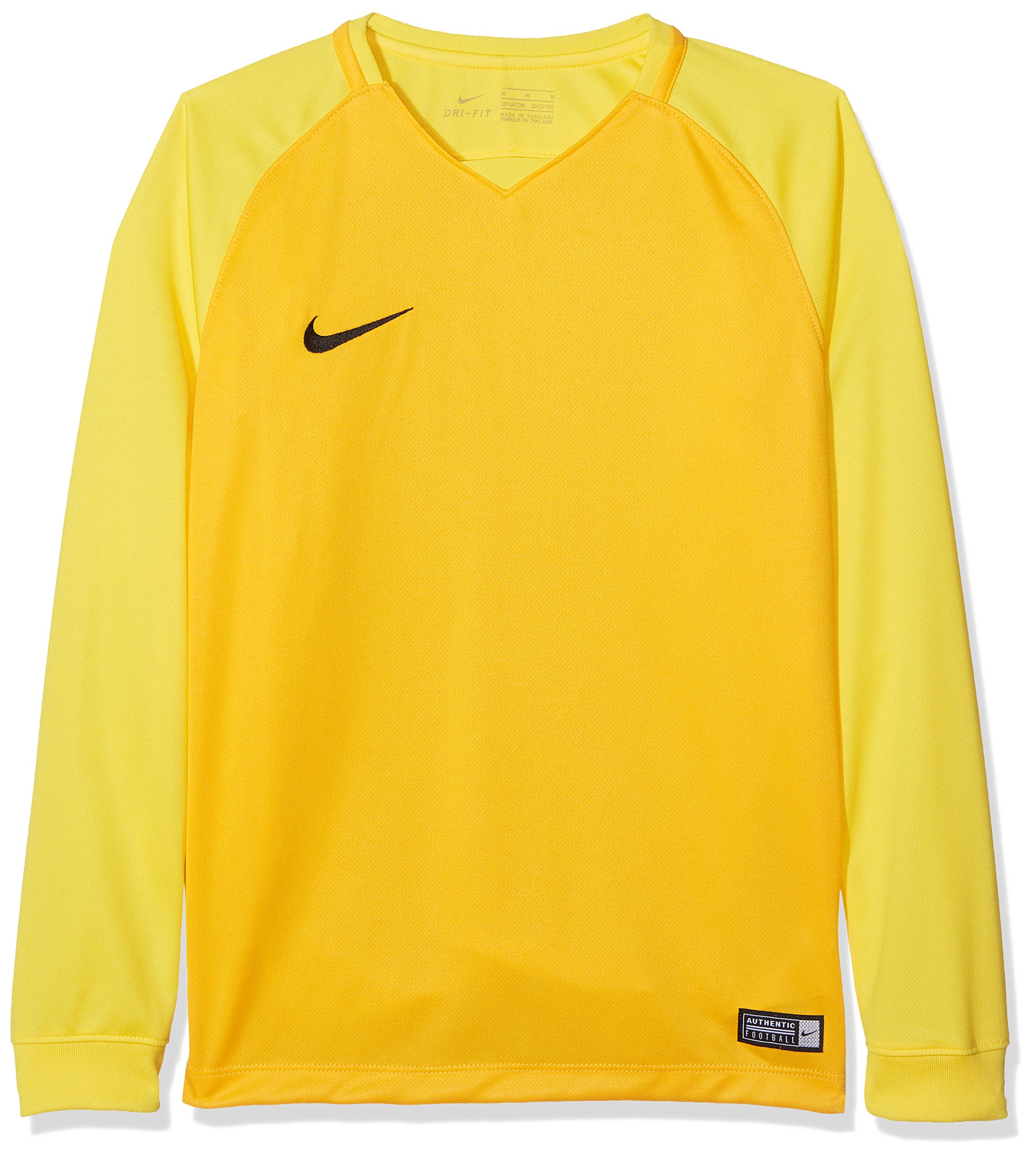 NIKE Kids Dry Team Trophy III Football Jersey Long Sleeved T-Shirt - Cool Grey/Dark Grey/Dark Grey/(White), Medium