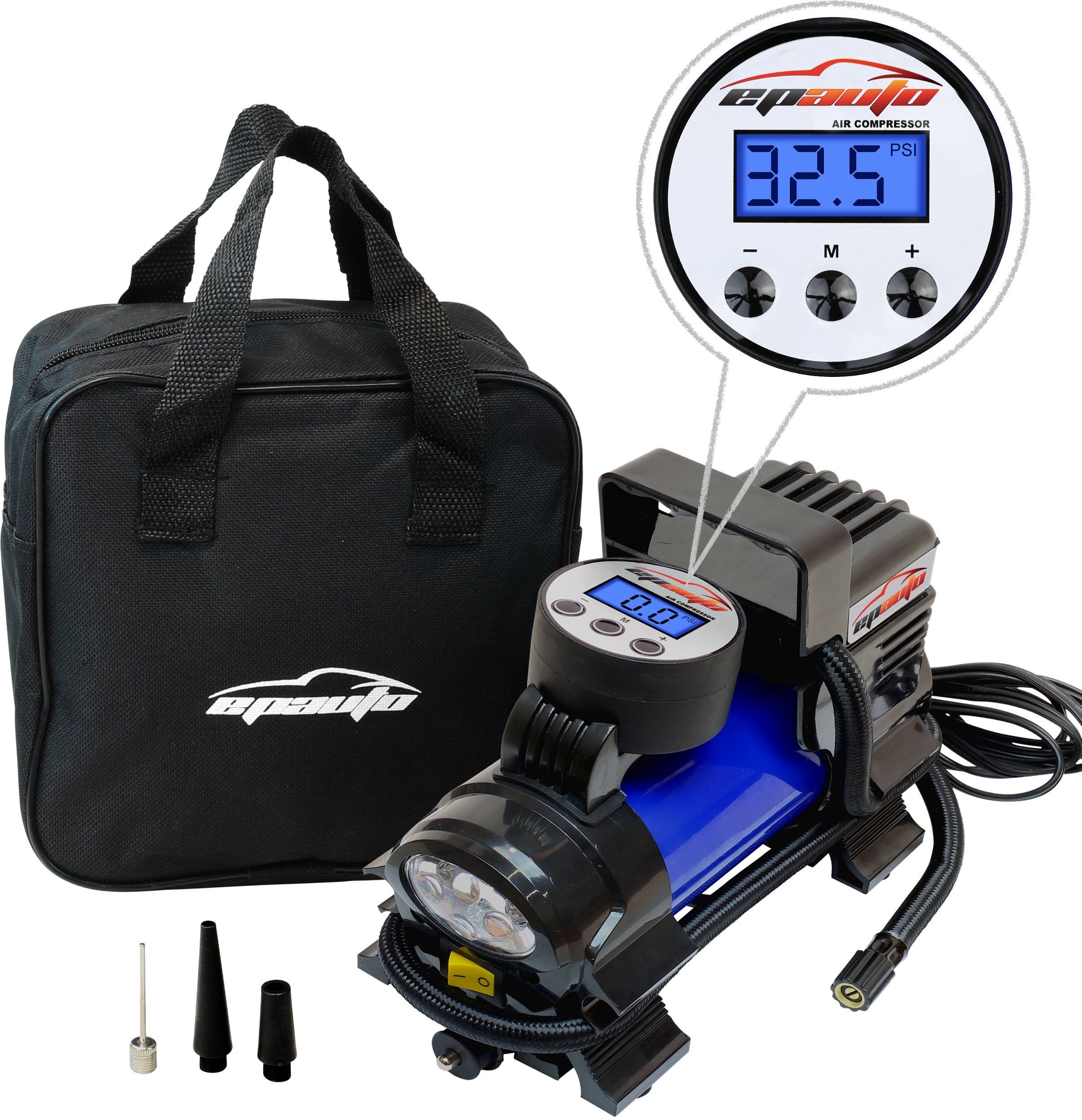 EPAuto 12V DC Portable Air Compressor Pump, Digital Tire Inflator Shop Tires & Wheels Online