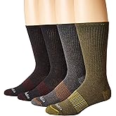 Columbia Cotton Heathered Med-Weight Crew, Nori Asst, Men 6-12, 4 Pair