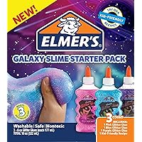 Elmer’s Glue Deluxe Starter Slime Kit | Slime Supplies | Clear School Glue & Glitter Glue Pens, 3 Count