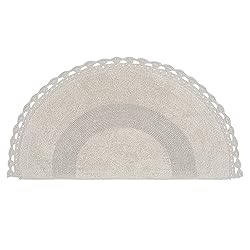 Savi Home Half Circle Bohemian Bathroom Rug with