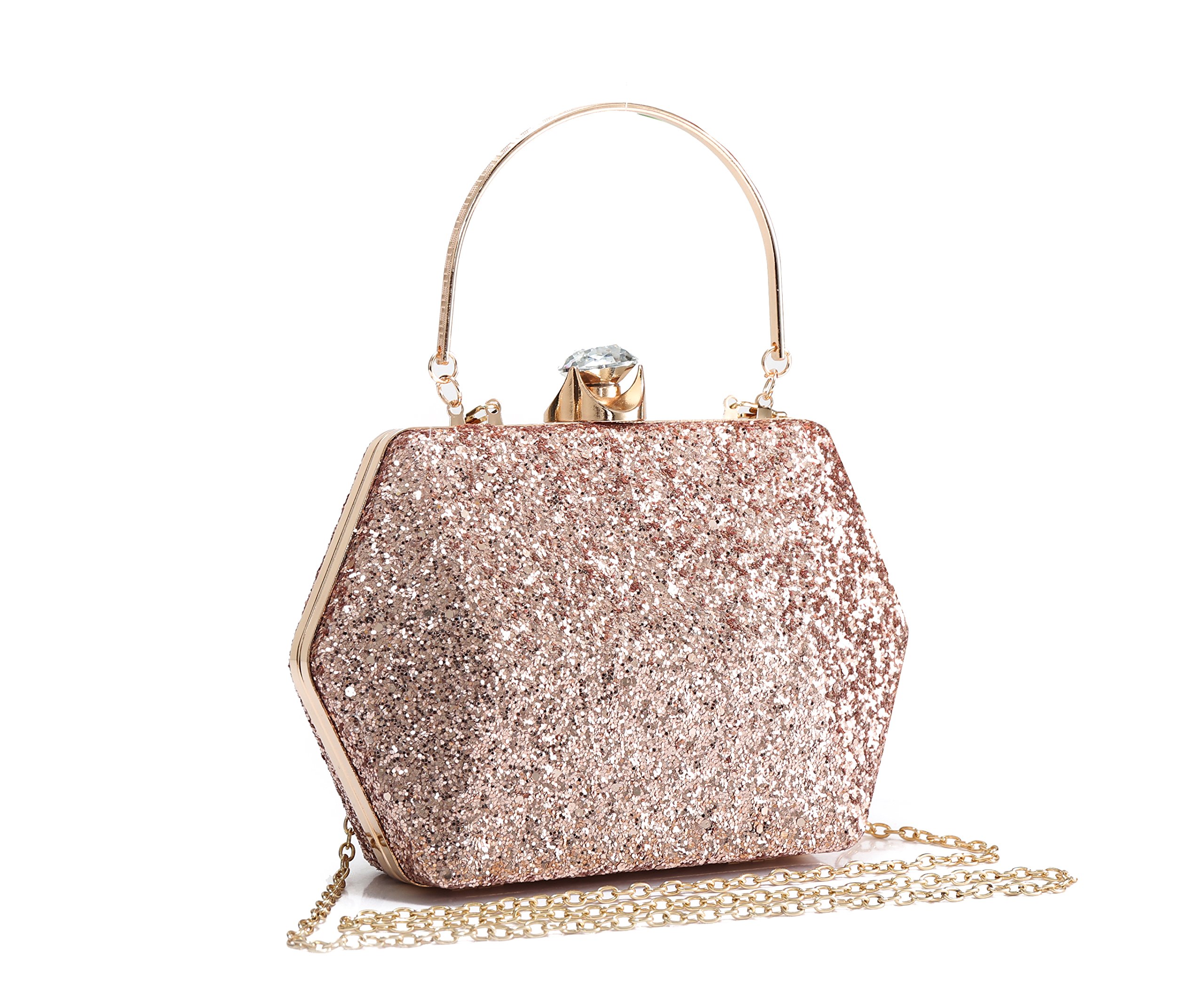Clutch Bag Rose Gold Bags Amazon New Womens Rose Gold Sparkling