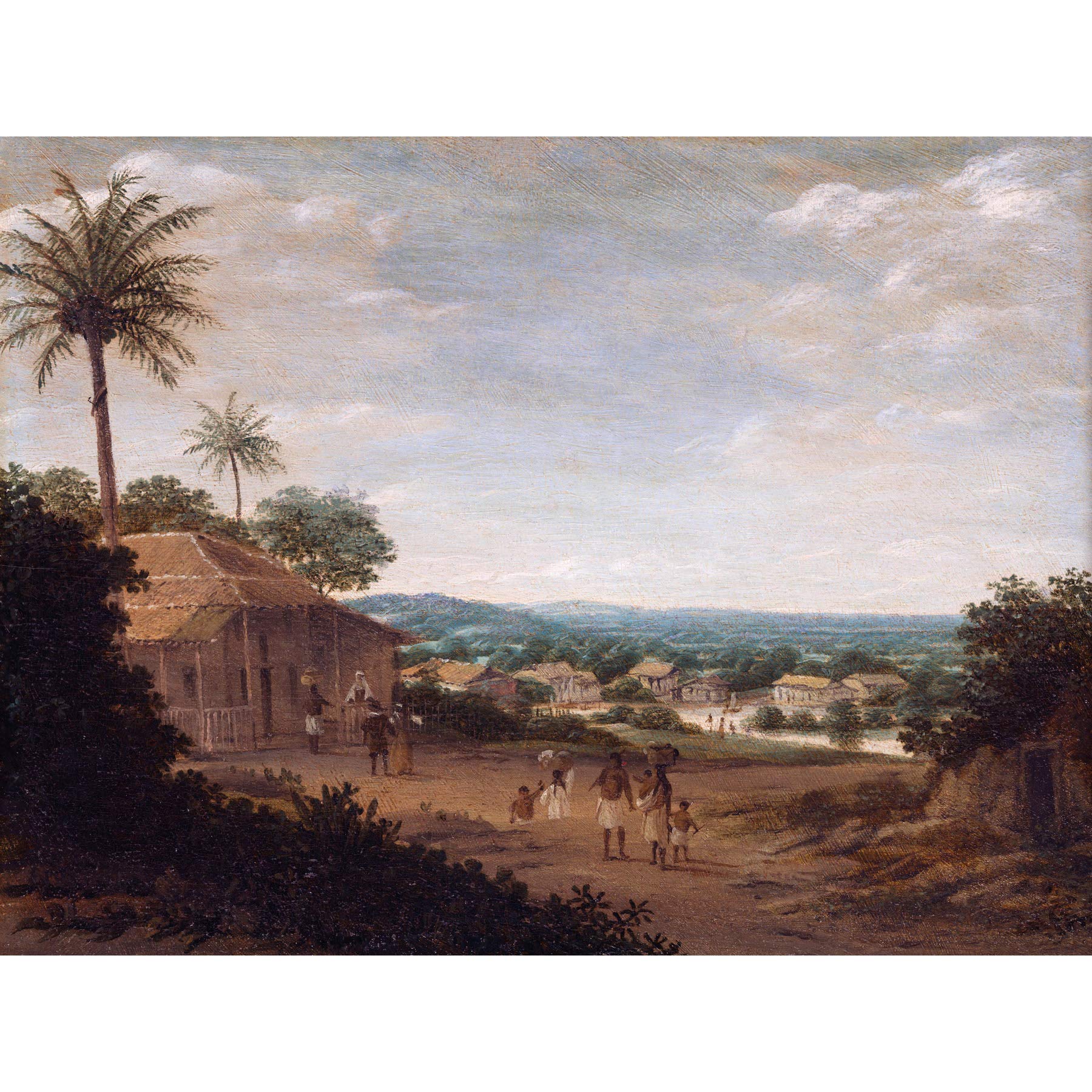 Artery8 Frans Jansz Post Brazilian Village Painting Large Wall Art Poster Print Thick Paper 18X24 Inch