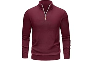 TACVASEN Men's 1/4 Zip Sweaters Cotton Casual Pullover Sweaters Knit Fall Winter Sweatshirts