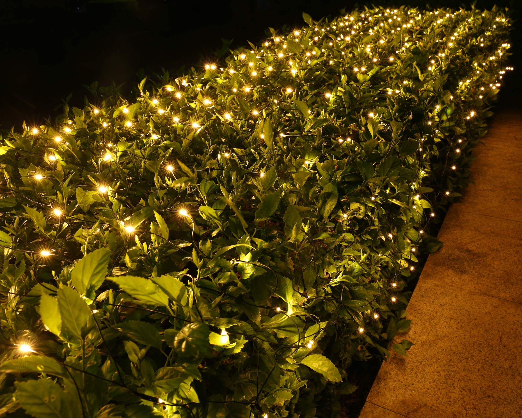 View 1 of ***(PARTS ONLY/ NON FUNCTIONAL)***Joomer Christmas Net Lights - 12FT x 5FT 360 LED Plug-in Mesh Lights, Waterproof with 8 Modes, Timer, Connectable for Bushes, Trees, Garden, Outdoor Christmas Decor (Green Wire, Warm White)