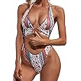 ZAFUL O Ring Halter Bikini Sets for Women High Cut Swimsuits Trendy 2 Piece Bathing Suit