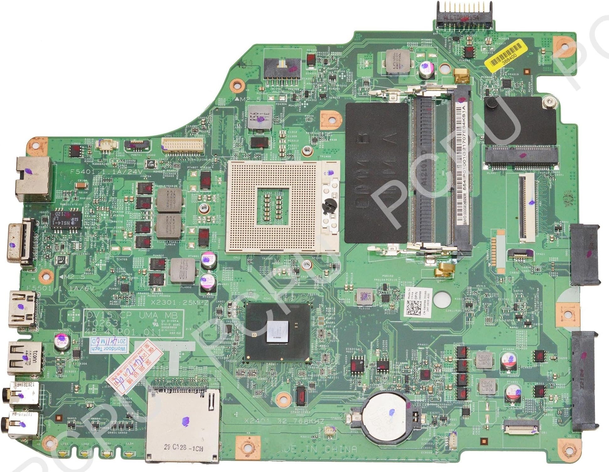 Dell Inspiron N5040 Intel Laptop Motherboard 989 Socket X6P88 0X6P88