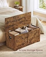 VASAGLE Storage Chest Bench 40x100x46 cm Rustic Brown LSB060T01 view 6
