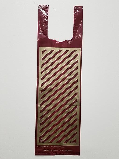 Plastic Shopping Bags, 2000, 1 Bottle Wine Liquor,EX HVY
