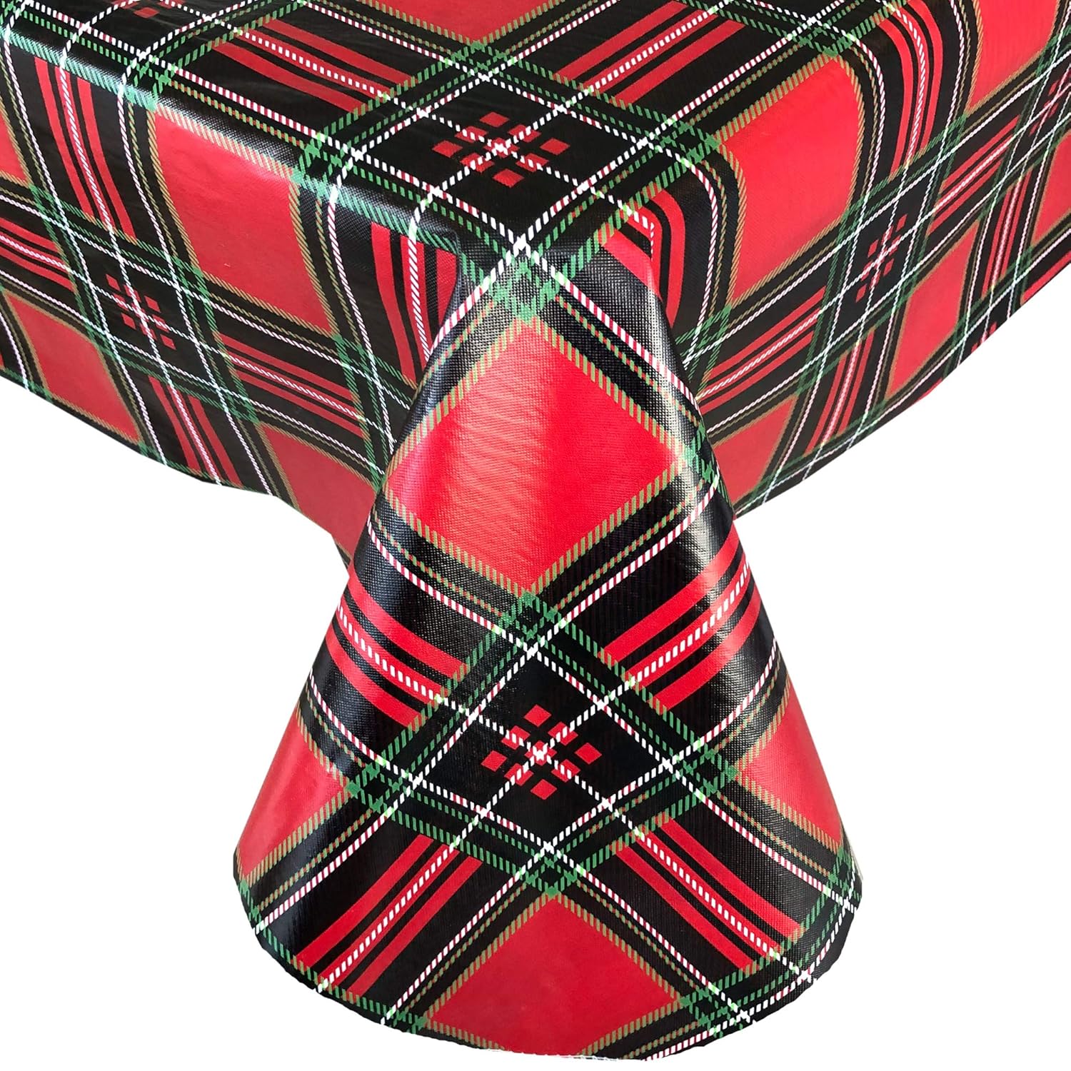 Best 52 inch green round christmas table cloth