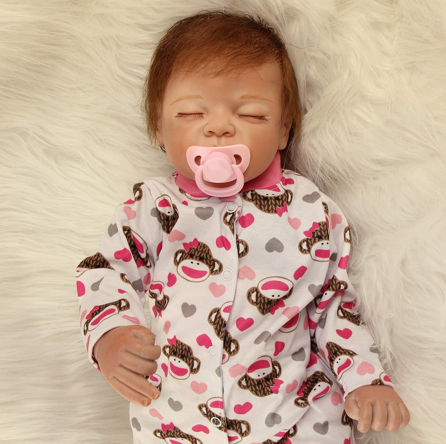 ZIYIUI Reborn Dolls Boy 18 Inches Handmade Reborn Babies Truly Soft Vinyl Silicone Real Life Like Looking Newborn Baby Dolls Magnetic Pacifier Birthday Gifts Toys - Image 4