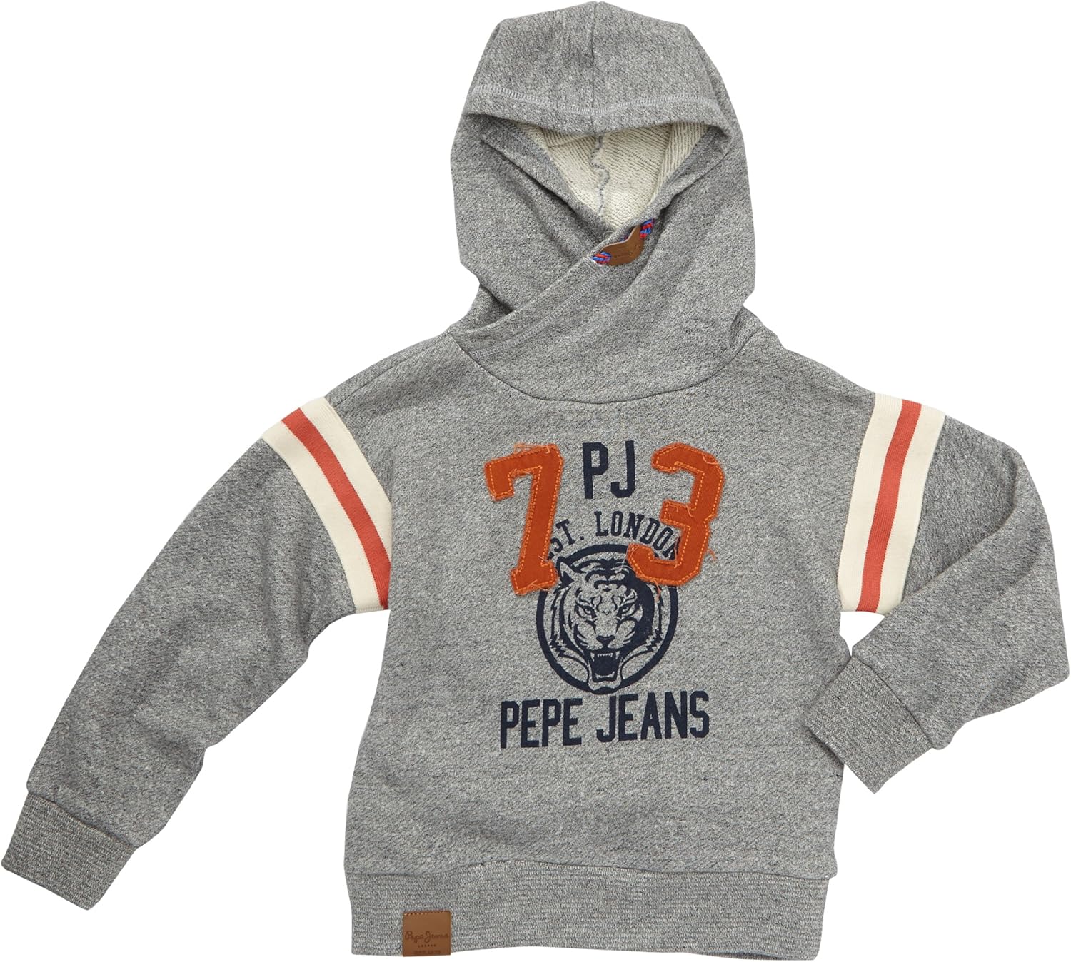 Pepe Jeans Boy's Hooded Long - regular Sweatshirt Grey - Grau (933 GREY MARL) 4 Years: Amazon.co 